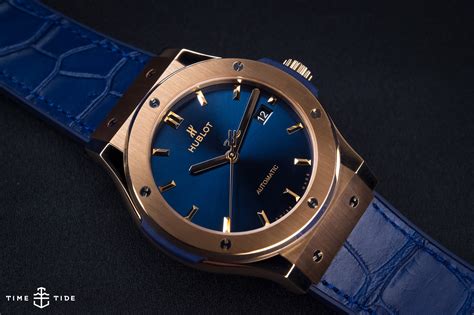 hublot classic fusion gold blue|Hublot classic fusion price.